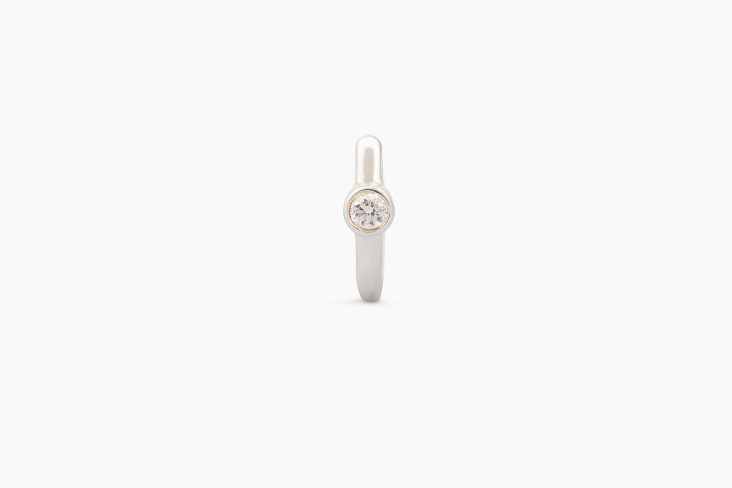 The Timeless Hoop | Sterling Silver with Diamonds