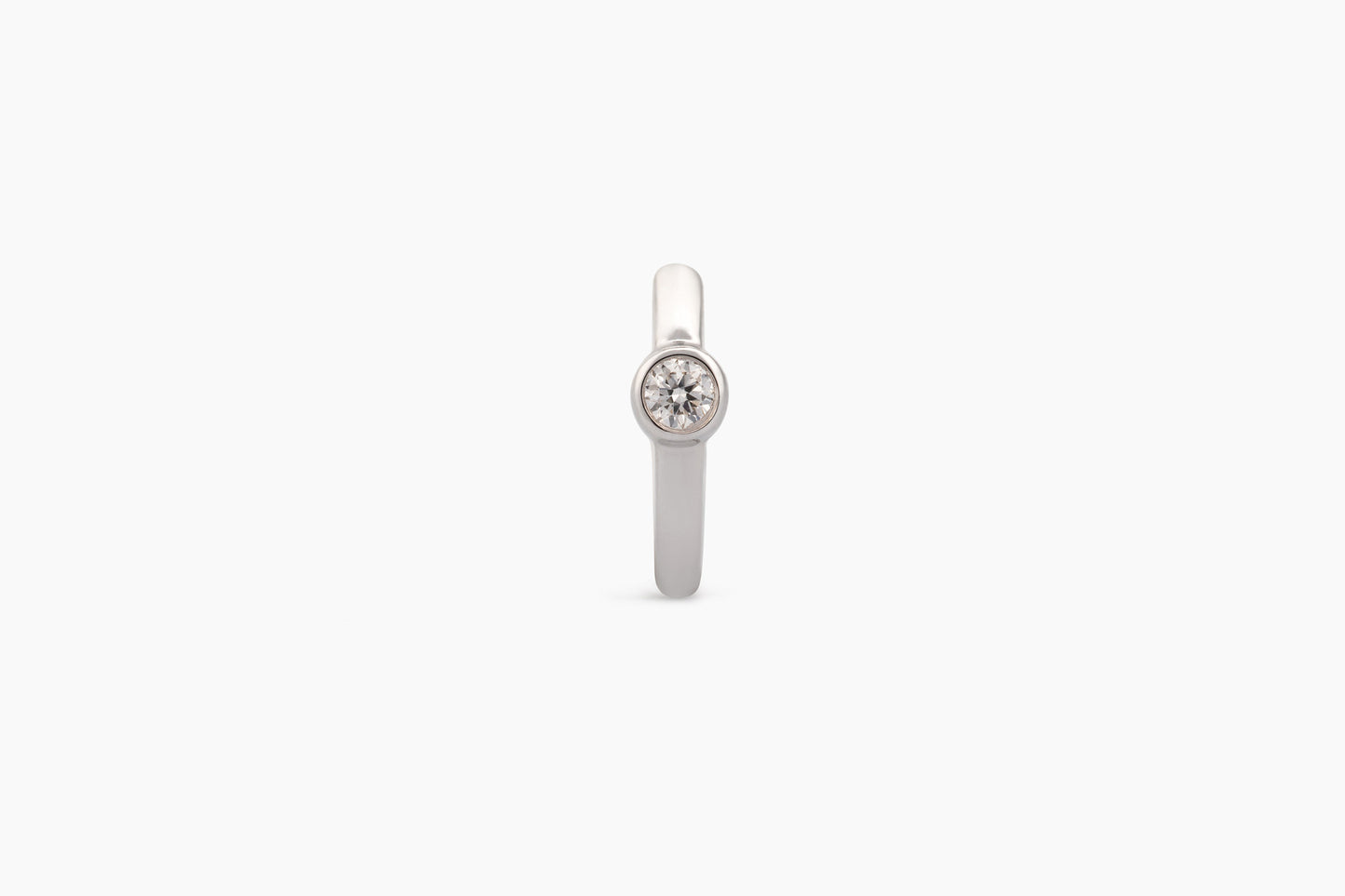 The Timeless Hoop | White Gold with Diamonds