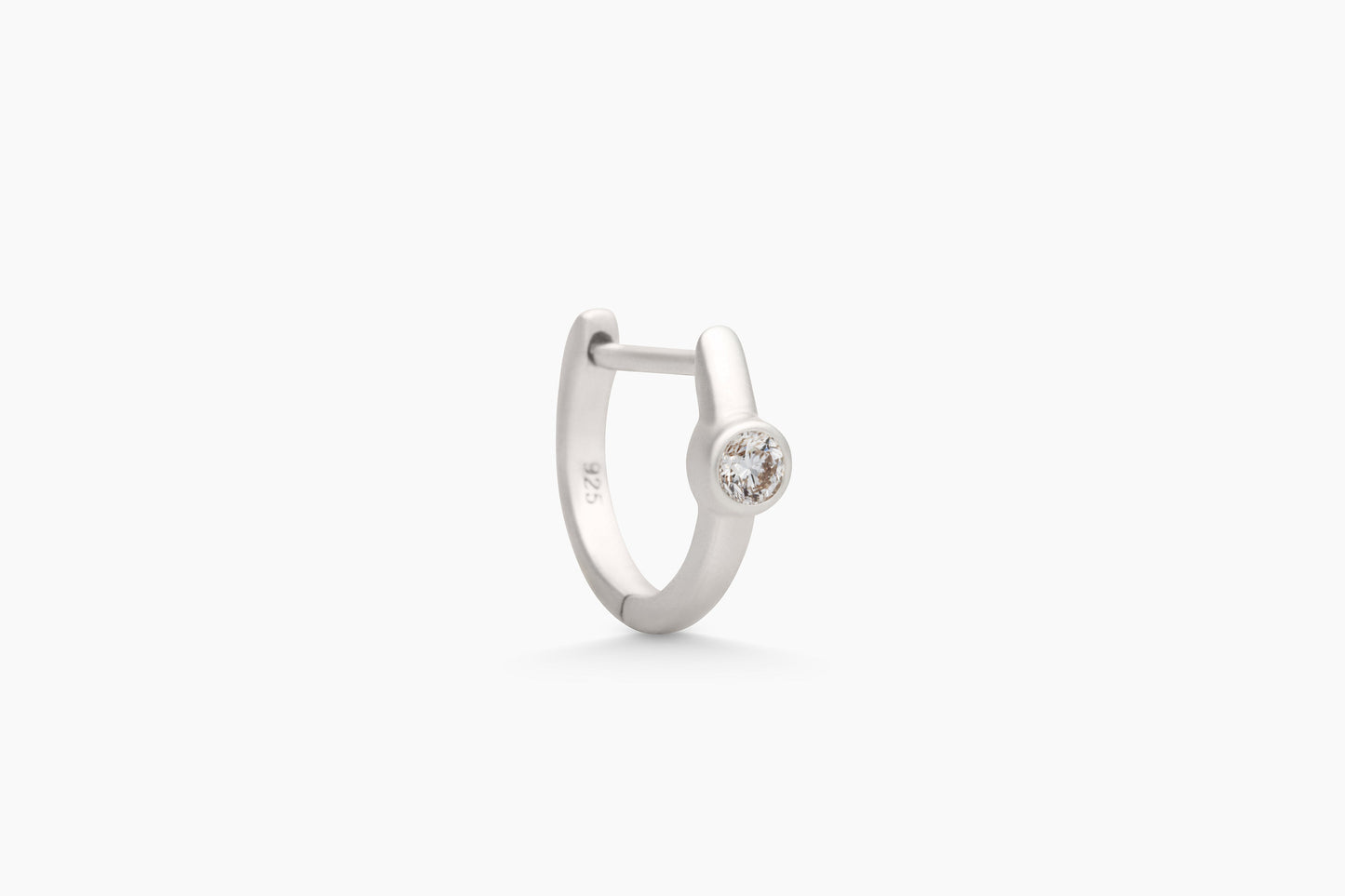 The Timeless Hoop | Sterling Silver with Diamonds