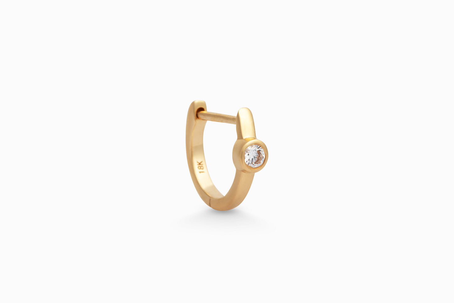 The Timeless Hoop | Yellow Gold with Diamonds