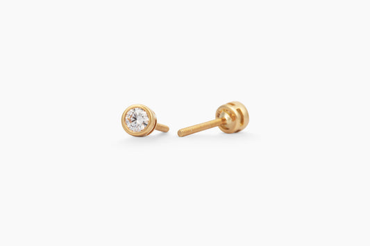 Forever Stud | Yellow Gold Diamond Studs