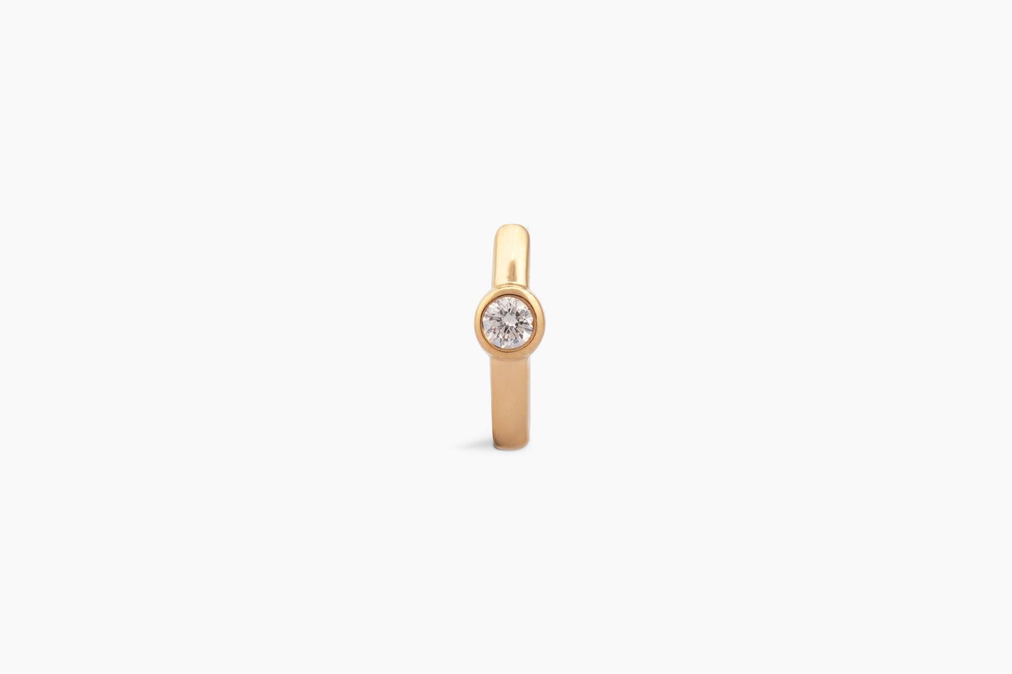 The Timeless Hoop | Yellow Gold with Diamonds