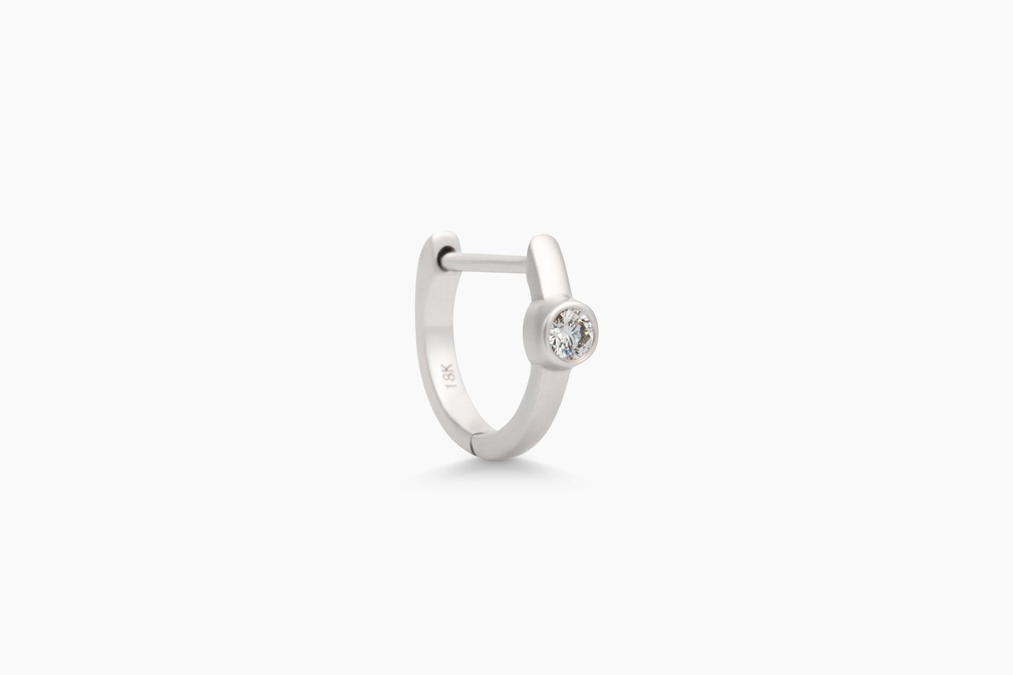 The Timeless Hoop | White Gold with Diamonds